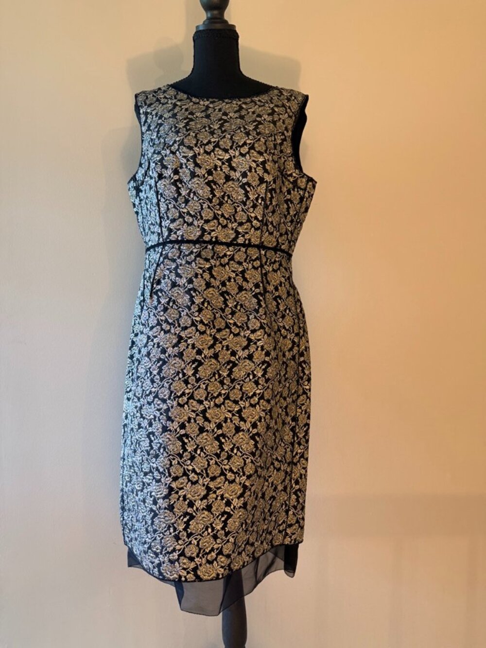 Marc Jacobs Black & Silver Cocktail Dress